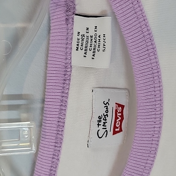 Levi's x The Simpsons janey bue ringer t-shirt in white - Picture 4 of 9